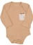 Kahve Bej Yaprak Desenli 3'lü Zıbın Set - 1015344 2