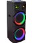 BTS-1708 200W Karaoke Ses Sistemi 2X10 Inç Rgb Efektli Party Box Mikrofonlu Bluetooth Hoparlör 4