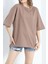 Oversize 2 Iplik Tişört Açıkkahve - 20700.1878. 1
