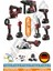 Alman 4 Akü 2 Şarj Cihazı V598 Profesyonel 8 Makine Kombo Set , Kırmızı Çanta 1