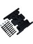 Metal Şanzıman Alt Plakası, Vidalı Metal Şasi Orta Kaydırma Plakası, Eksenel SCX10 1/10 Rc Pist Araba Yükseltme Parçaları Aksesuarları, B, Siyah (Yurt Dışından) 1