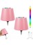 Gece Lambası, 2 Adet Kablosuz Şişe Lambası Rgb Modları ve 3 Kademesiz Karartma Abajuru Partilerlar Restoranlar İçinPembe, Pembe (Yurt Dışından) 2