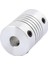 Kaplin, 6mm Ila 8mm Şaft Kaplini 25MM Uzunluk 18MM Çap Adım Motor Kaplini Alüminyum Alaşımlı Bağlantı Konnektörü 3D Yazıcı Cnc Makinesi Diy Kodlayıcı, Gümüş (Yurt Dışından) 3