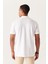 Erkek Beyaz 3 Düğmeli %100 Mısır Pamuğu Polo Yaka T-shirt B001027 4