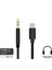 iPhone 15 & 16 Serisi Aux Ses Kablosu Type-C - 3,5 mm Ses Kablosu (1m) Dac Chip 1