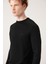 Erkek Siyah Bisiklet Yaka Jakarlı Rayon Triko T-shirt A31y5004 2