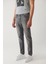 Erkek Gri Eskitme Yıkamalı Esnek Jean Pantolon B003508 3
