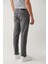 Erkek Gri Eskitme Yıkamalı Esnek Jean Pantolon B003508 5