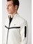Erkek Ekru İnterlok Kumaş Dik Yaka Baskılı Sweatshirt A31Y1203 2