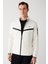 Erkek Ekru İnterlok Kumaş Dik Yaka Baskılı Sweatshirt A31Y1203 3