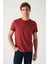 Erkek Lacivert-Bordo 2'li %100 Pamuk Bisiklet Yaka T-Shirt E001012 3
