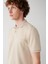 Erkek Bej Kıvrılmaz Yaka Cepli 2 Düğmeli Polo Yaka T-Shirt E001031 2