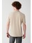 Erkek Bej Kıvrılmaz Yaka Cepli 2 Düğmeli Polo Yaka T-Shirt E001031 4