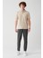 Erkek Bej Kıvrılmaz Yaka Cepli 2 Düğmeli Polo Yaka T-Shirt E001031 5