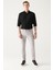 Erkek Açık Gri 5 Cepli Esnek Kanvas Slim Fit Pantolon B003001 1