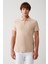 Erkek Vizon %100 Pamuk Polo Yaka T-shirt A31y1128 5