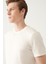 Erkek Beyaz Soft Touch Bisiklet Yaka Basic Triko T-shirt A31y5133 2