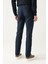 Erkek Lacivert Esnek Chino Kanvas Slim Fit Pantolon B003002 3