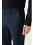 Erkek Lacivert Esnek Chino Kanvas Slim Fit Pantolon B003002 4