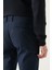 Erkek Lacivert Esnek Chino Kanvas Slim Fit Pantolon B003002 5