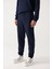 Erkek Lacivert Beli Lastikli Bağcıklı Bi-Stretch İnterlok Regular Fit Eşofman Altı B003400 2