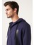 Erkek Lacivert Interlok Kumaş Kapüşonlu Fermuarlı Sweatshirt A31y1202 2