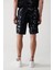 Erkek Siyah Viskon Yazılı Şort A31Y3715 4