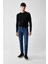 Erkek Mavi Eskitme Yıkamalı Pamuklu Esnek Berlin Slim Fit Jean Pantolon B003519 1
