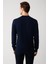 Erkek Lacivert Bisiklet Yaka Dokulu Rayon Triko Kazak A32Y5107 4