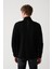 Erkek Siyah Interlok Kumaş Yarım Fermuarlı Dik Yaka Sweatshirt A32y1201 5