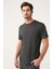 Erkek Gri Bisiklet Yaka Yumuşak Tuşeli T-shirt A31y1003 3