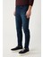 Erkek Koyu Mavi Eskitme Yıkamalı Esnek Jean Pantolon E003513 3