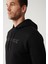 Erkek Siyah Kapüşonlu 3 Iplik Şardonlu Baskılı Sweatshirt A32y1240 2