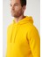 Erkek Sarı Kapüşonlu 3 İplik Şardonlu Baskılı Sweatshirt A32Y1240 2
