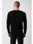 Erkek Siyah Bisiklet Yaka Baskılı Rayon Triko Kazak A32y5033 4