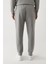 Erkek Antrasit Soft Touch Beli Lastikli Baskılı Elastan Regular Fit Eşofman Altı A42Y3417 4