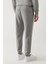 Erkek Antrasit Soft Touch Beli Lastikli Baskılı Elastan Regular Fit Eşofman Altı A42Y3417 5