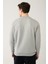 Erkek Gri Bisiklet Yaka 3 Iplik Şardonlu Baskılı Sweatshirt A32y1273 5