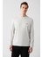 Erkek Gri Interlok Kumaş Bisiklet Yaka Sweatshirt A31y1201 1