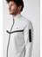 Erkek Gri İnterlok Kumaş Dik Yaka Baskılı Sweatshirt A31Y1203 2