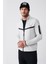 Erkek Gri İnterlok Kumaş Dik Yaka Baskılı Sweatshirt A31Y1203 3