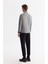 Erkek Gri Soğuğa Dayanıklı Yarım Fermuarlı Dik Yaka Polar Sweatshirt E001068 5