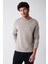 Erkek Taş Bisiklet Yaka Pamuklu 2 Iplik Şardonsuz Sweatshirt E001200 3