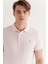 Erkek Açık Pembe Polo Yaka T-shirt %100 Pamuk Serin Tutan Regular Fit E001004 3
