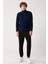Erkek Lacivert Dik Yaka Fermuarlı Soft Touch Polar Regular Fit Sweatshirt E001068 5