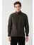 Erkek Antrasit Dik Yaka Soğuğa Dayanıklı Fermuarlı Polar Sweatshirt E001069 3