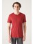 Erkek Bordo Ultrasoft Bisiklet Yaka Pamuklu Basic T-Shirt E001171 1