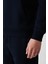 Erkek Lacivert Unisex Sweatshirt Kapüşonlu Yaka Içi Polarlı 3 Iplik Pamuklu Regular Fit E001018 3
