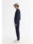Erkek Lacivert Relaxed Fit Yandan Cepli Beli Lastikli Bağcıklı Duble Paça Jogger Pantolon E003000 2