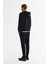 Erkek Siyah Kapüşonlu 3 Iplik Şardonlu Fermuarlı Sweatshirt E001019 4